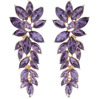 YouBella Fashion Jewellery Earings Drop and Dangler Ear rings Crystal Earrings for Girls and Women (Purple)