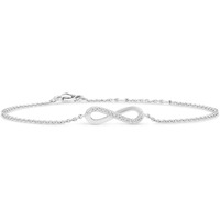 MINUTIAE Silver Plated Infinity Shape Crystals Cubic Zirconia Diamond Adjustable Bracelet for Women & Girls Jewelry for Gift