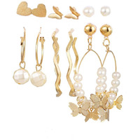 YouBella Jewellery Celebrity Inspired Gold Plated Earrings Combo for Girls and Women (Style 1)