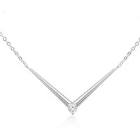 MINUTIAE Silver Plated Diamond Pendant Necklace Solitare Pendant Austrian Cubic Zirconia Pendant For Women And Girls With Extendable Chain (Silver)