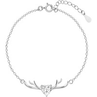 GIVA 925 Silver Deer Heart Bracelet, Adjustable | Rakhi Rakshabandhan Gift for Sister Bhabhi, Gifts for Women & Girls | With Certificate of Authenticity and 925 Stamp | 6 Months Warranty*