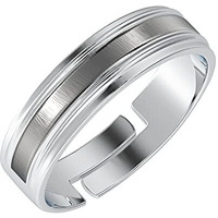 Clara Pure 925 Sterling Silver Eternity Adjustable Ring Gift for Men and Boys | Partial Matte Finish