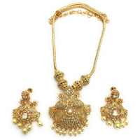 Sasitrends One Gram Micro Gold Plated Peacock Necklace Set for Women and Girls