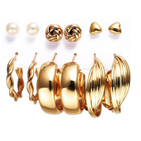 YouBella Jewellery Celebrity Inspired Gold Plated Earrings Combo for Girls and Women (Style 7)