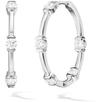 MINUTIAE Dangling Earring Silver Plated Crystal Hoop Earring For Women & Girls