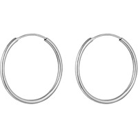 HIGHSPARK 925 Silver Hoop Earrings | 92.5 Sterling Silver Round Classic Endless Hoops Sizes 10mm to 40mm | Lovely Gift for Men Women Boys & Girls - Silver 25mm