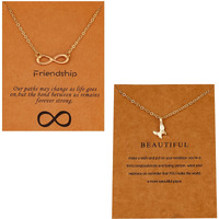 Fashion Frill Charming Infinity Butterfly Neck Wear Gold Plated Chain Necklace For Women Girls Combo of 2 Chain Pendant For Girls (Casual)