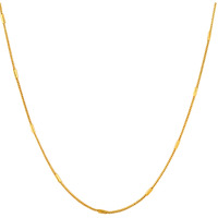 Fashion Frill Stylish Golden Chain Thin Light Weighted Gold Plated Gold Chain For Men Boys Women 28 Inches