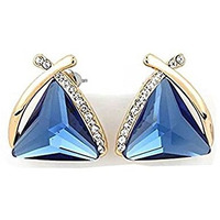 Shining Diva Fashion Stylish Fancy Stud Tops Traditional Earrings For Women & Girls(Blue)(8775er)