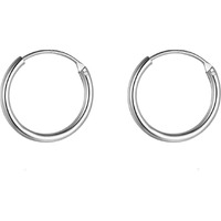 HIGHSPARK 925 Silver Hoop Earrings | 92.5 Sterling Silver Round Classic Endless Hoops Sizes 10mm to 40mm | Lovely Gift for Men Women Boys & Girls - Silver 10mm