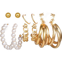 YouBella Jewellery Celebrity Inspired Gold Plated Earrings Combo for Girls and Women (Style 6)