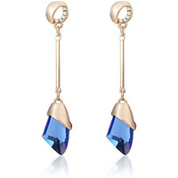 Shining Diva Fashion Womens 18K Blue Copper Gold Plated Stylish Earrings (9692er)