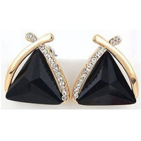 Shining Diva Fashion Jewelry Stylish Fancy Stud Tops Traditional Earrings For Women & Girls(Black)(8773er)