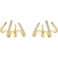 Shining Diva Fashion Latest Stylish Ear Cuff Earrings for Women and Girls (rrsd14980er)(Gold)