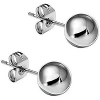 KUKSHYA Ball Design 925 Pure Silver Stud Earrings for Baby Girl, Men, Women, Girls & Boys (7)