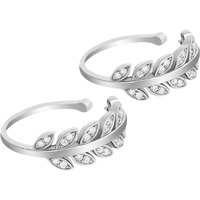 Zavya 925 Sterling Silver Adjustable Pair Toe Ring for Women (Silver) | With Certificate of Authenticity and 925 Hallmark