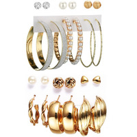 YouBella Fashion Jewellery Gold Plated Ear rings Combo of Earrings for Girls and Women (Style 5)