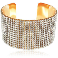 YouBella Fashion Jewellery Gold Plated Crystal Studded Bangle Bracelet for Girls and Women (White)