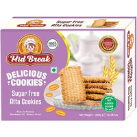 Mid Break - Sugar Free Atta Biscuits | Sugar Free Atta Cookies | Atta Biscuits | Premium Handmade Cookies | 300 Gm | Pack of 1