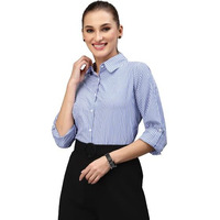 Style Quotient Women Blue Striped Shirt