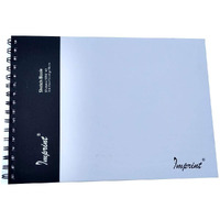 Spiral Bound Unruled And White Pages Sketch Book/Drawing Book With 30 White Acid Free Thick Sheets And Semi Hard Board In Front And Back Covers(Pack Of 1 Sketch Book)