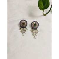 Purple stone earring | Beautiful stone earring | Indian jewelry