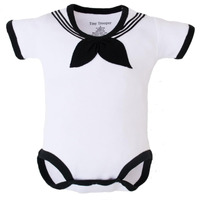 Navy Baby Sailor Bodysuit