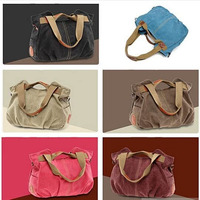 ARM CANDY Handy Natural Canvas Handbag, Very Cherry