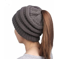 Vista Shops Pony Beanie Super Cute Cable Knit Hat