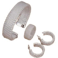 Love At First Sight - The Cuff Bracelet, Ring and Earrings set