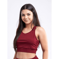 JupiterGear Racerback Lightweight Training Crop Tank Top Burgundy