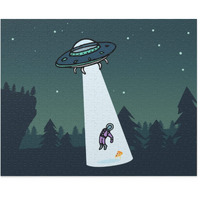 Onetify Alien Abduction with Pizza Jigsaw Puzzle 500-Piece