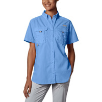 Columbia Womens PFG Bahama Short Sleeve Shirt, White Cap, X-Small