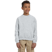 Jerzees Youth NuBlend Fleece Crewneck Sweatshirt-S (Ash)