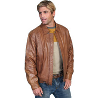 Scully Men's Premium Lambskin Jacket Big and Tall Cognac 5X