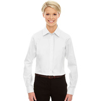 Devon & Jones Ladies' Crown Woven Collection Solid Oxford S WHITE