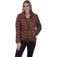 Scully Women's Leatherwear by Ribbed Jacket Cognac US