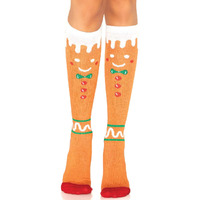 Leg Avenue Women's Gingerbread Christmas Holiday Socks