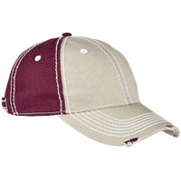 Adams Adult Distressed Rambler Cap OS KHAKI / MAROON