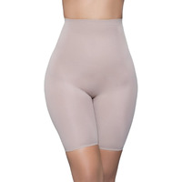 Be Wicked Sexy Seamless High Waist Mid-Thigh Slimming Shaper Shapewear Slip Shorts (Nude, 3X/4X)