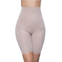 Be Wicked Sexy Seamless High Waist Mid-Thigh Slimming Shaper Shapewear Slip Shorts (Nude, S/M)