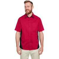 Harriton Tall Flash IL Colorblock Short Sleeve Shirt (M586T) RED/Black, 2XT