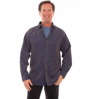 Scully Mens Blue 100% Cotton Corduroy L/S Shirt XXL