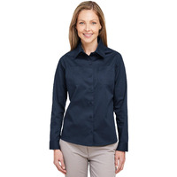 Harriton Ladies' Advantage IL Long-Sleeve Workshirt Dark Navy