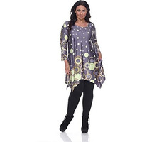 212 Main PS1301-29 2X Plus Size Erie Tunic 29, Grey - 2XL