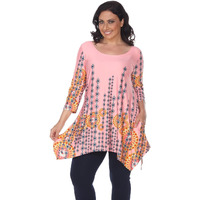 212 Main PS1301-46-3XL Plus Size Rella Tunic Dress - Pink 3XL