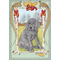 Pipsqueak Productions C882 Holiday Boxed Cards- Weimaraner