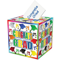 Graduation Card Box (Multicolored) 12in. X 12in. Pkg/6