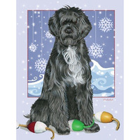 Pipsqueak Productions C577 Portuguese Water Dog Christmas Boxed Cards - Pack of 10