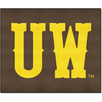 FANMATS 4940 Wyoming Cowboys Tailgater Rug - 5ft. x 6ft. Sports Fan Area Rug, Home Decor Rug and Tailgating Mat - UW Logo